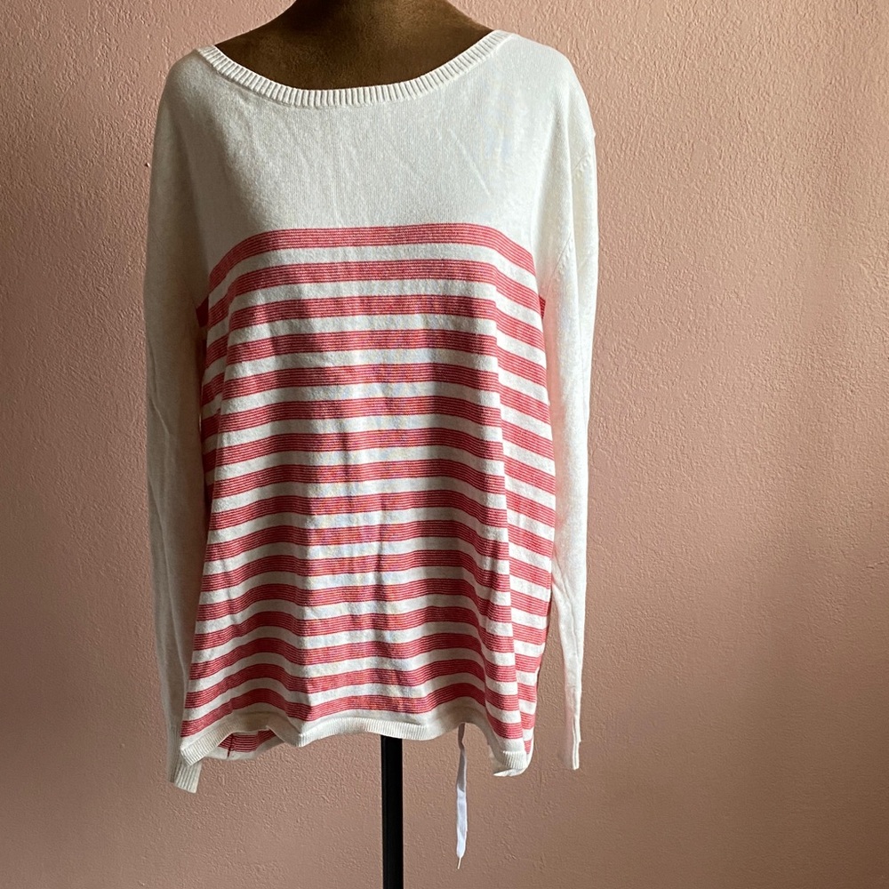 Vineyard Vines Red  and White Striped Hoodie